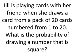 Jill is playing cards with her friend when she draws a card from a