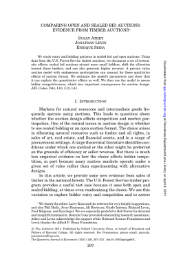 COMPARING OPEN AND SEALED BID AUCTIONS