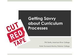 Getting Savvy About Curriculum Processes