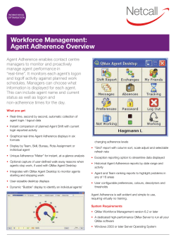 QMax Workforce Management Agent Adherence