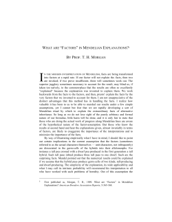 "factors" in Mendelian explanations?