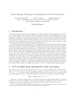 Game Playing Techniques for Optimization Under Uncertainty