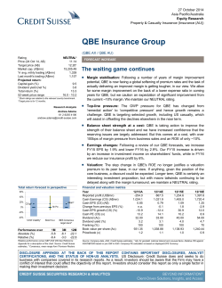QBE Insurance Group 2014 10 24