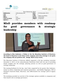 MIoD provides members with roadmap for good governance