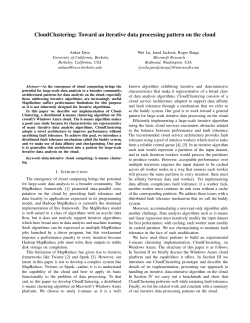 CloudClustering: Toward an iterative data processing