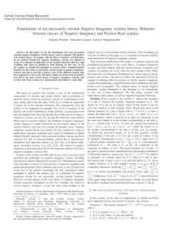 Foundations of not necessarily rational Negative Imaginary systems