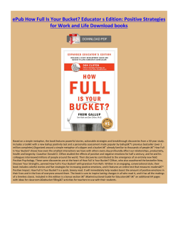 ePub How Full Is Your Bucket? Educator s Edition: Positive