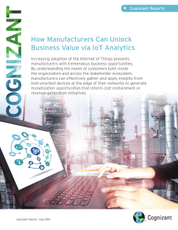 How Manufacturers Can Unlock Business Value via IoT