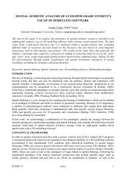 spatial&ndash;semiotic analysis of an eighth grade student`s use