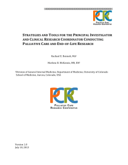 CRC - Palliative Care Research Cooperative Group