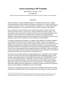 Cloud Computing is NP-Complete