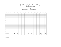Score Sheet - Quad County Baseball
