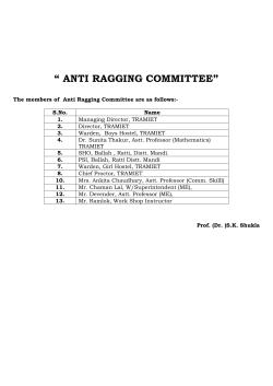 Anti Ragging Committee
