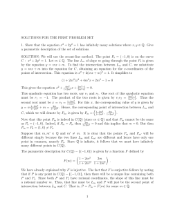 SOLUTIONS FOR THE FIRST PROBLEM SET 1. Show that the