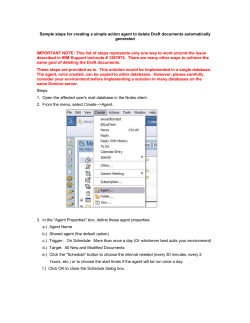 Sample steps for creating a simple action agent to delete Draft