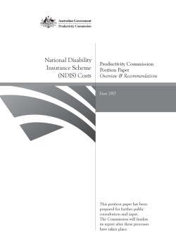 (NDIS) Costs - Productivity Commission