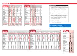 POST-GAME DIRECT TRAINS Trains depart 20-45 minutes