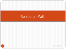 Relational Math - La Salle University