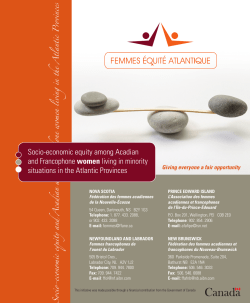 Socio-economic equity among Acadian and Francophone women