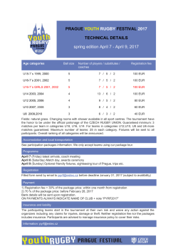 Technical details and laws of the game for Spring edition 2017