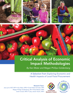 Critical Analysis of Economic Impact Methodologies
