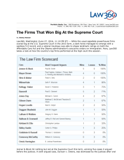 The Firms That Won Big At the Supreme Court