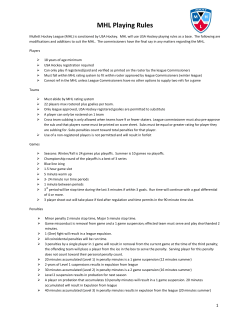 MHL Playing Rules - Mullett Ice Center