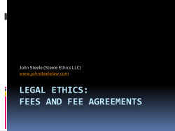 Ethics - Fees  - John Steele Attorney at Law