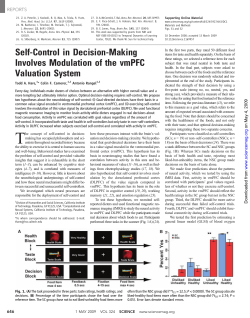 Self-Control in Decision-Making Involves Modulation of the
