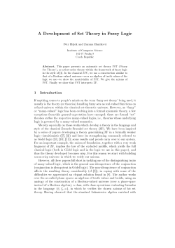 A Development of Set Theory in Fuzzy Logic