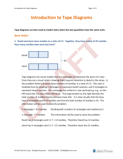 Introduction to Tape Diagrams