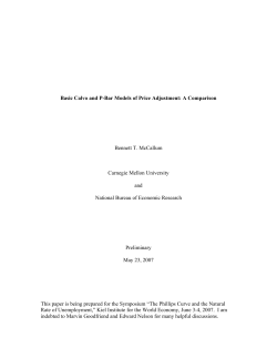 Basic Calvo and P-Bar Models of Price Adjustment: A