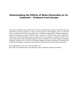 Disentangling the Effects of State Ownership on Investment