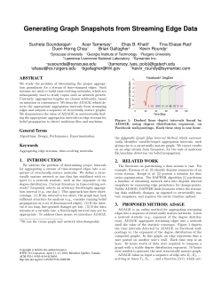 Generating Graph Snapshots from Streaming Edge Data