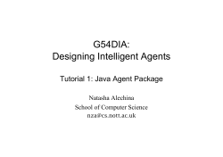 G54DIA: Designing Intelligent Agents