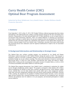 Assessment of Optimal Bear 2012-2013