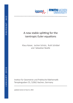 A new stable splitting for the isentropic Euler equations