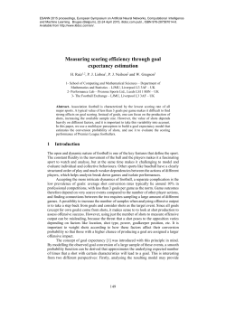 Measuring scoring efficiency through goal expectancy