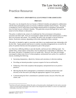 Pregnancy and Parental Leave Policy for Associates