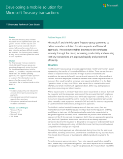 Developing a mobile solution for Microsoft