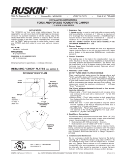FDR25 AND FDR25SS ROUND FIRE DAMPER