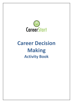 Activity five &ndash; career decision making matrix