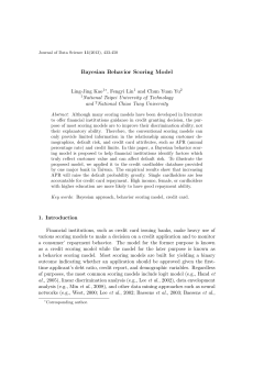 Bayesian Behavior Scoring Model