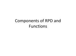 Components of RPD and Functions