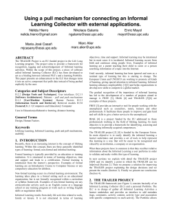 Using a pull mechanism for connecting an Informal Learning