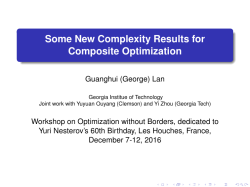 Some New Complexity Results for Composite Optimization