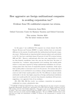 How aggressive are foreign multinational companies in