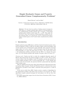 Simple Stochastic Games and P-matrix Generalized Linear
