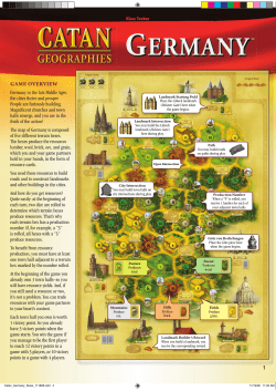 Catan Geographies: Germany &ndash; Game Rules