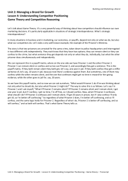 Unit 2: Managing a Brand for Growth Lesson 4: Understanding